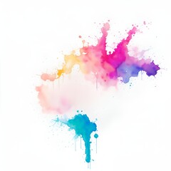 Fototapeta premium Abstract watercolor on a white background. The color splashes on the paper.