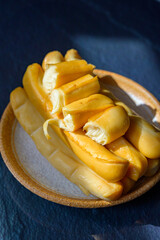 Cheese collection, Italian yellow smoked caciocavallo or scamorza cheese sticks from Puglia