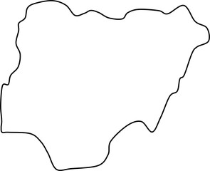 nigeria map, nigeria vector, nigeria outline, nigeria - obrazy, fototapety, plakaty