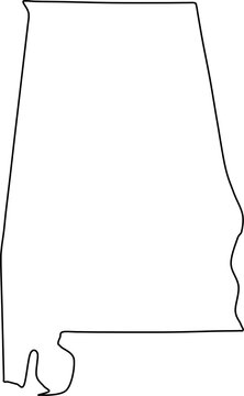 alabama map, alabama vector, alabama outline, alabama