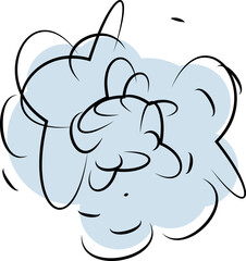 Swirl design elements. Abstract curve cartoon graphic design. Set of twist circular vortex