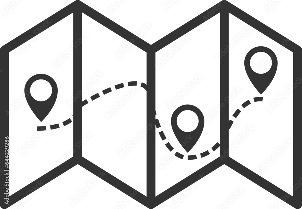 Poster map icons. marker pointer. pin location vector icon. gps navigation symbol.