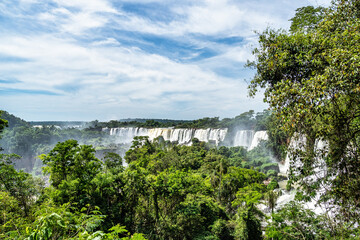 Iguazu Falls, the largest series of waterfalls of the world, located at the Brazilian and Argentinian border