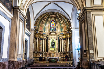 Interior of Catedral Metropolitana of Buenos Aires, Argentina, an attraction in plaza de Mayo,...