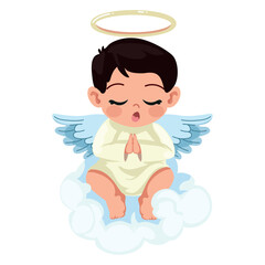 little angel in a cloud icon