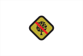 illegal logging sign logo