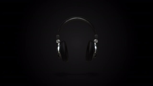 Headphone Vibrating with Floor Shadow