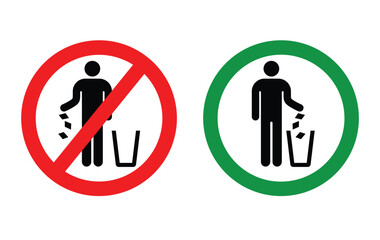classic do not litter logo sign set