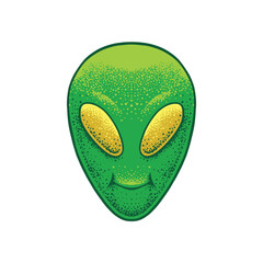Alien Face Illustration