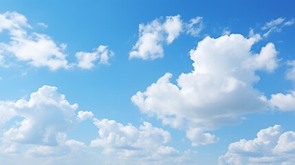 Naklejka na ściany i meble Clear sky and cumulus clouds