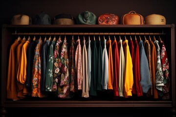 Shelf with clothes