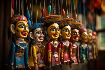 Colorful Indian puppets for sale
