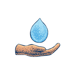 Save Water Icon Illustration