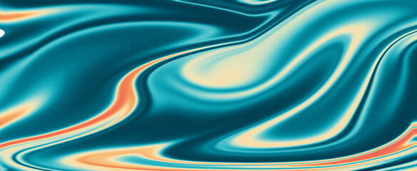 Blue and orange abstract gradient background, grainy liquid texture effect, web banner, header, poster, wallpaper design, room for copy
