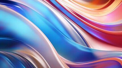 Colorful wave liquid metallic abstract background