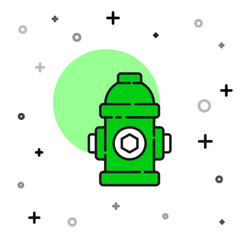 Filled outline Fire hydrant icon isolated on white background. Vector