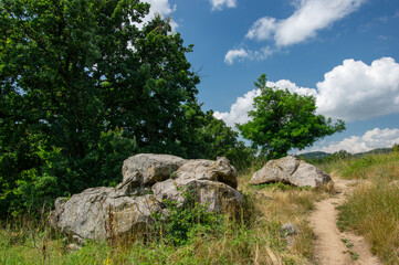 Sea of stones from Szentbekkalla Hungary, nature monument in Balaton Highlands National Park
