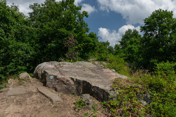 Fototapeta na wymiar Sea of stones from Szentbekkalla Hungary, nature monument in Balaton Highlands National Park