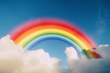 Heart and rainbow in the sky for Valentine's Day, symbolizing love and LGBTQ+ love. Generative AI