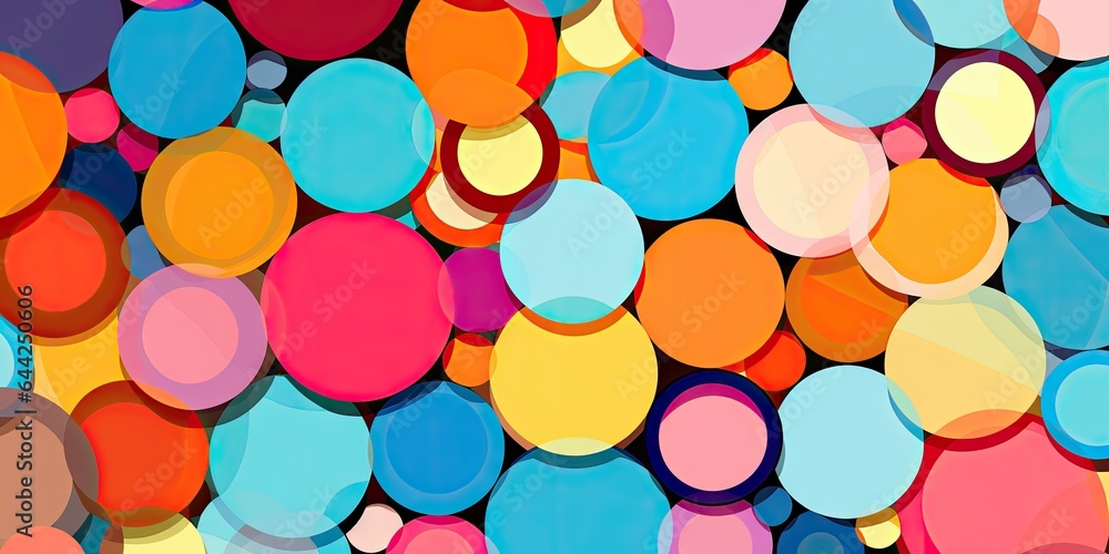 Poster tile in the color of the circles generative ai