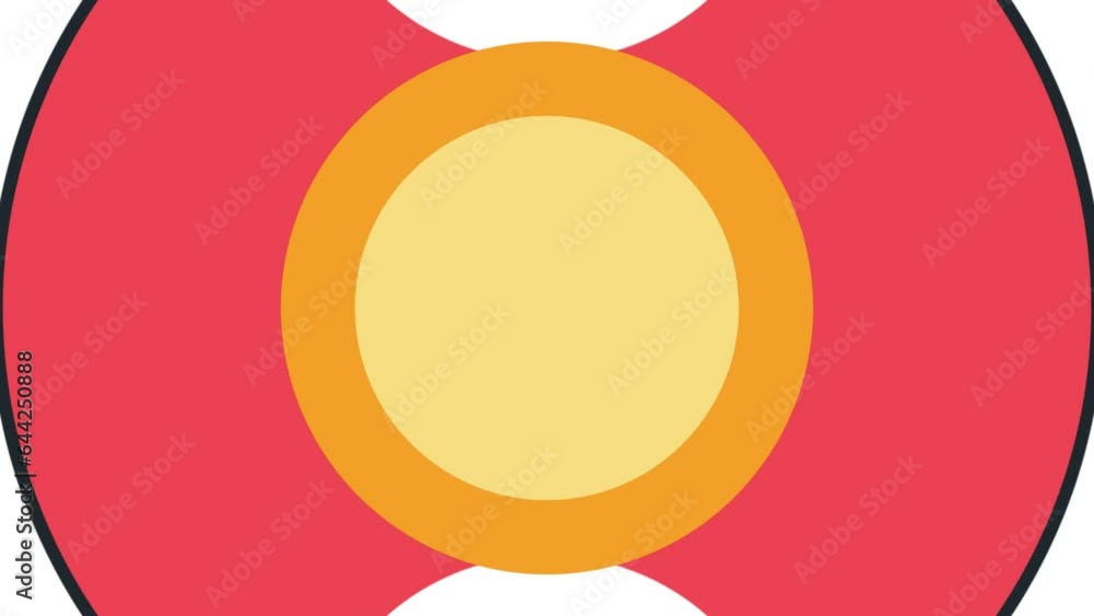 Aufkleber abstract pattern circle background with moving shapes colorful simple transition effect