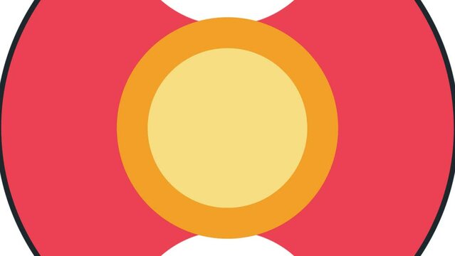 Abstract pattern circle background with moving shapes colorful simple transition effect