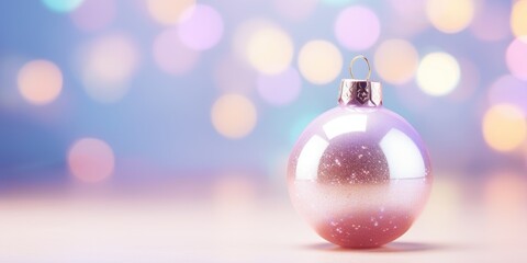 Naklejka na ściany i meble Christmas decorated balls. Merry Christmas and Happy new year. Festive background with xmas decoration balls