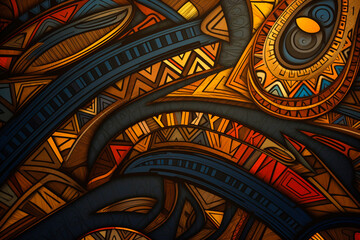 Abstract background, with beautiful colors and patterns reminiscent of Africa