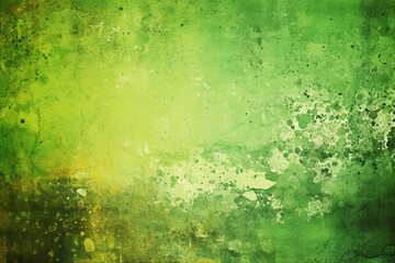 Vibrant-grunge background with green splatter texture. Generative AI