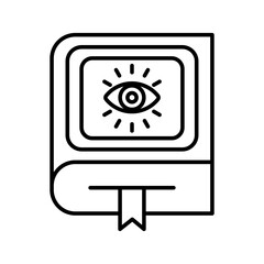 Magic book icon, spell book, witch, halloween, on white background vector illustration