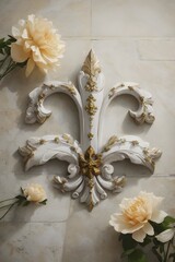 Fleur-De-Lis Reverie Realistic Emblem in a Cathedral (Generative AI)




