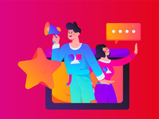 Business People Flat Vector Concept Operation Hand Drawn Illustration
