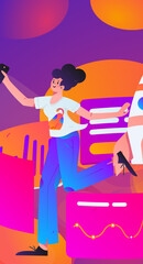 Business People Flat Vector Concept Operation Hand Drawn Illustration
