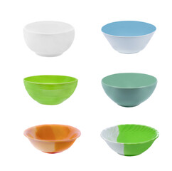   ceramic bowls on  transparent png