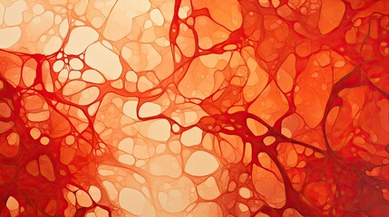 Illustration of a blood clot blocking the path of red blood cells.