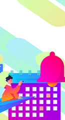 Business People Flat Vector Concept Operation Hand Drawn Illustration
