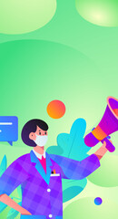 Business People Flat Vector Concept Operation Hand Drawn Illustration
