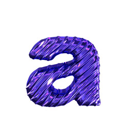Ribbed dark purple symbol. letter a