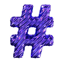 Ribbed dark purple symbol