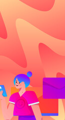 Business People Flat Vector Concept Operation Hand Drawn Illustration