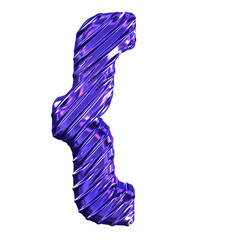 Ribbed dark purple symbol