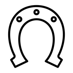 horseshoe icon, line icon style