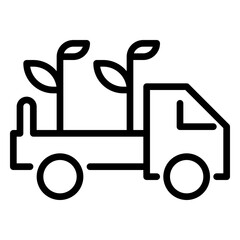 truck icon, line icon style