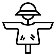 scarecrow icon, line icon style