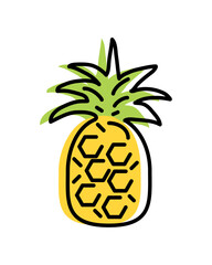 pineapple fresh fruit icon