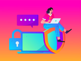 Business People Flat Vector Concept Operation Hand Drawn Illustration