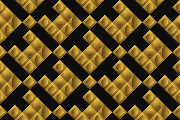 Premium seamless pattern with golden colors and geometric line, circle, stripe shapes. Modern luxury for poster, banner, website, flyer, fabric