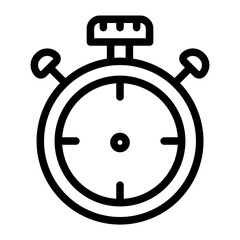 stopwatch icon line style vector