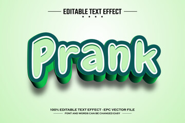 Prank 3D editable text effect template