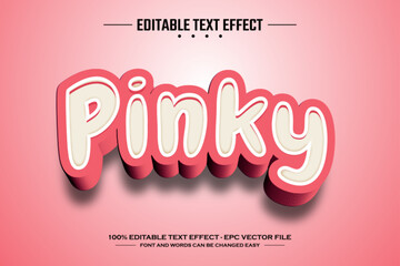 Pinky 3D editable text effect template
